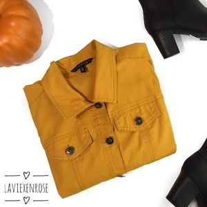 Mustard Yellow Button Up Jacket